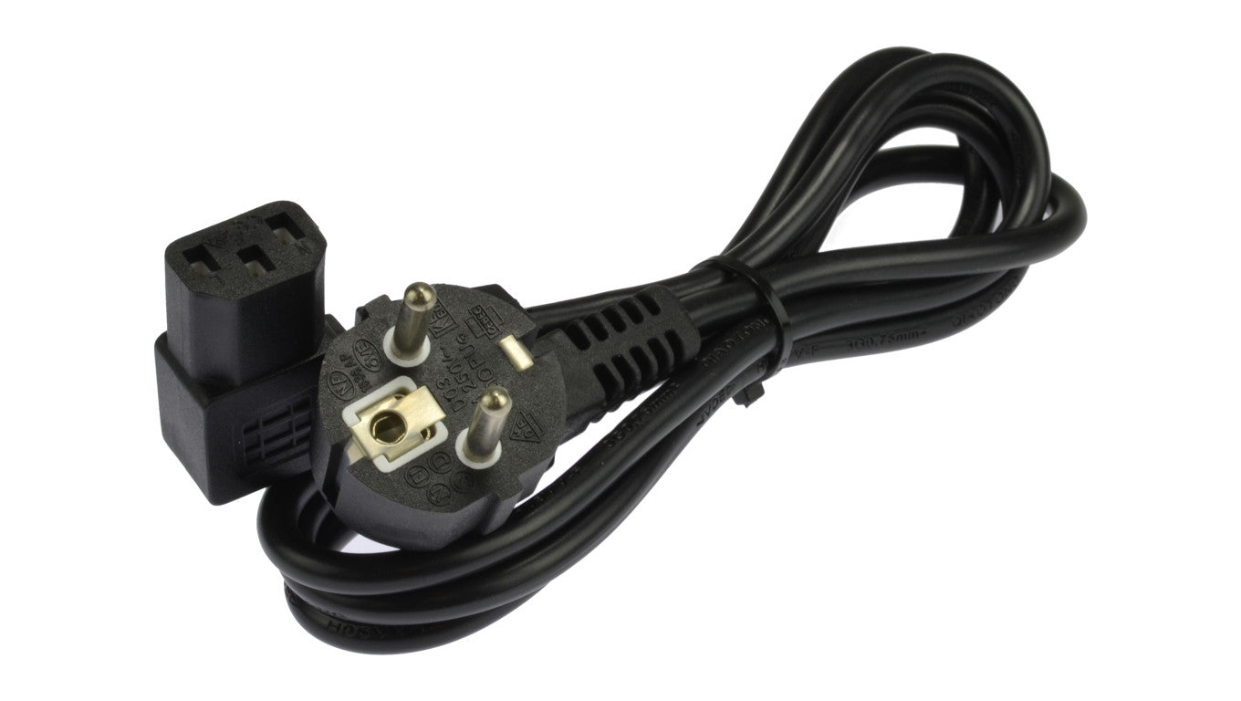 Kabel zasilający 230V 10A kątowy IEC320 C13 1,5m