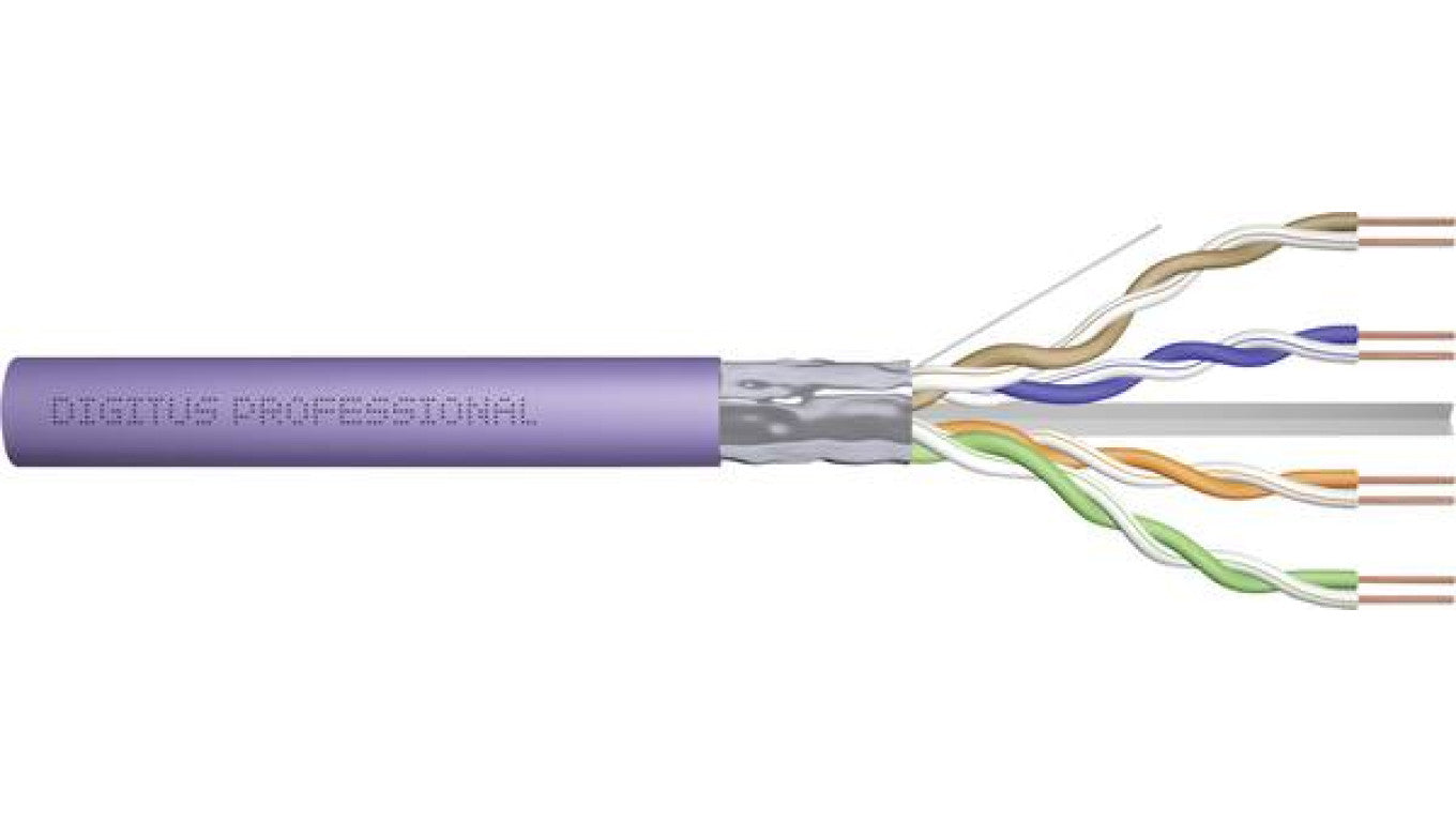 Kabel teleinformatyczny F/UTP kat.6 4x2xAWG23 LSOH drut fioletowy Dca DK-1624-VH-05 /50m/