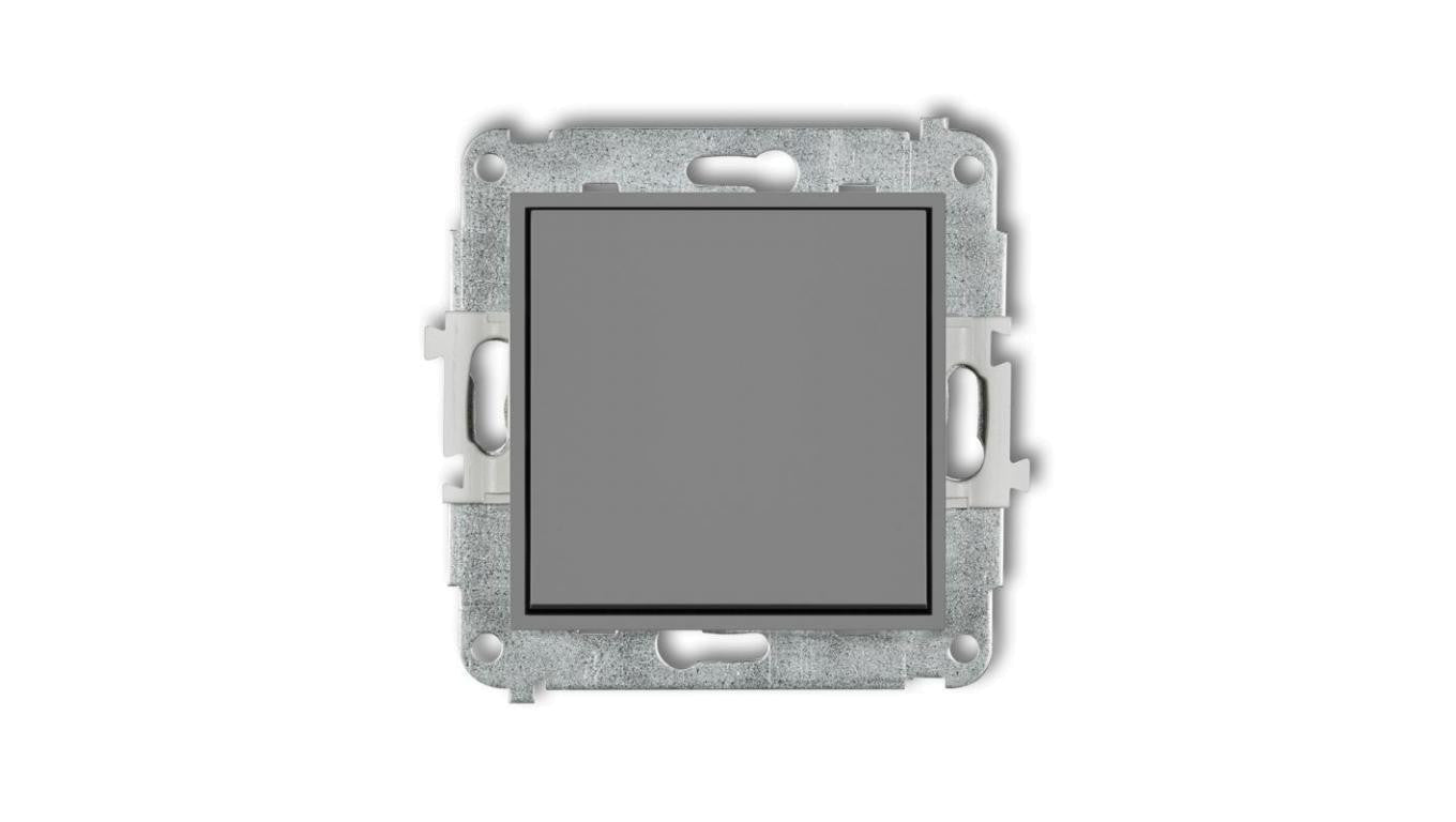 ICON Mechanizm łącznika zwiernego, jednobiegunowego (jeden klawisz bez piktogramu) szary mat 27IWP-4.1