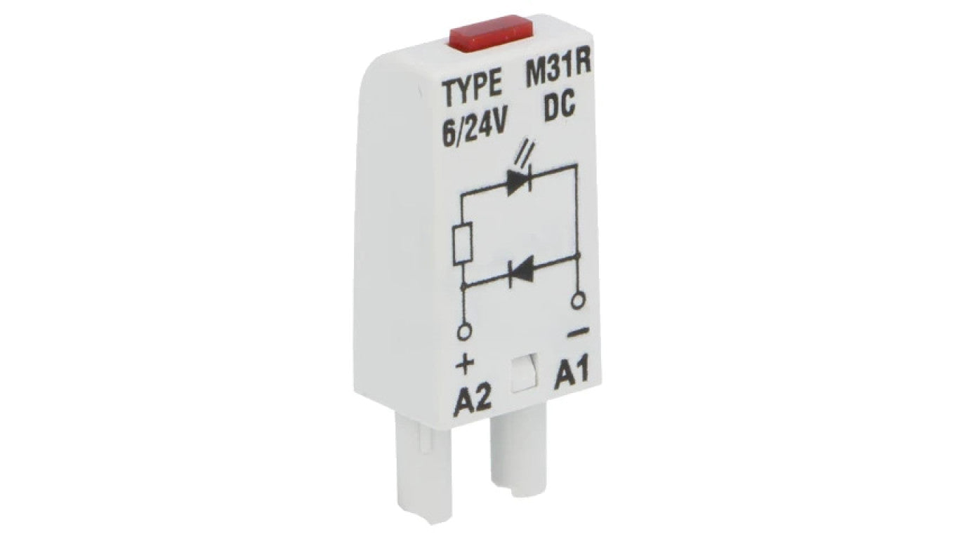 Moduł zabezpieczający podstawka Sygnalizacja: LED 6VDC,24VDC M31R