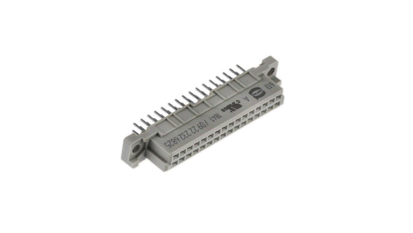 Gniazdo DIN 41612 typ 2B żeńskie PIN: 32 a+b THT proste 2A 09222326825