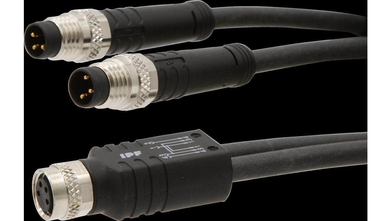 Rozdzielacz, 2x M8 3-PIN, M8 4-PIN 2xM8-Stecker3p,1xM8-Dose4p VK000048