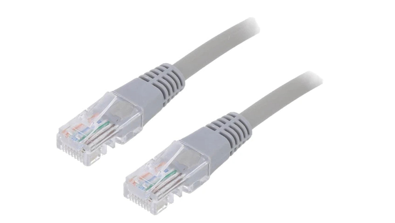 Patch cord U/UTP 5e linka CCA PVC szary 50m 26AWG Øprzew: 5mm PP12-50M