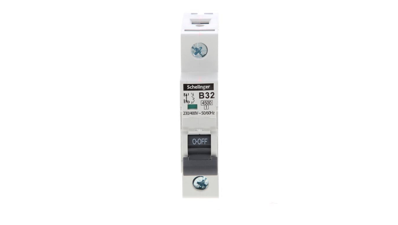 Wyłącznik nadprądowy 1P B 32A 4,5kA AC SCHELINGER A02-G7-1P-B32