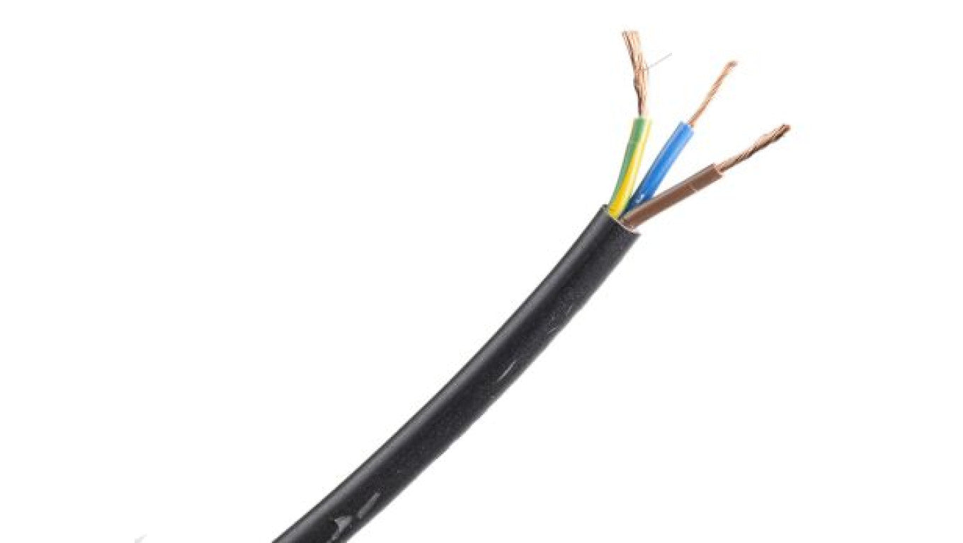 Sieciowy kabel zasilający 3 Core Polichlorek winylu PVC Sheath Czarny 6.47mm od , 300 V, 500 V