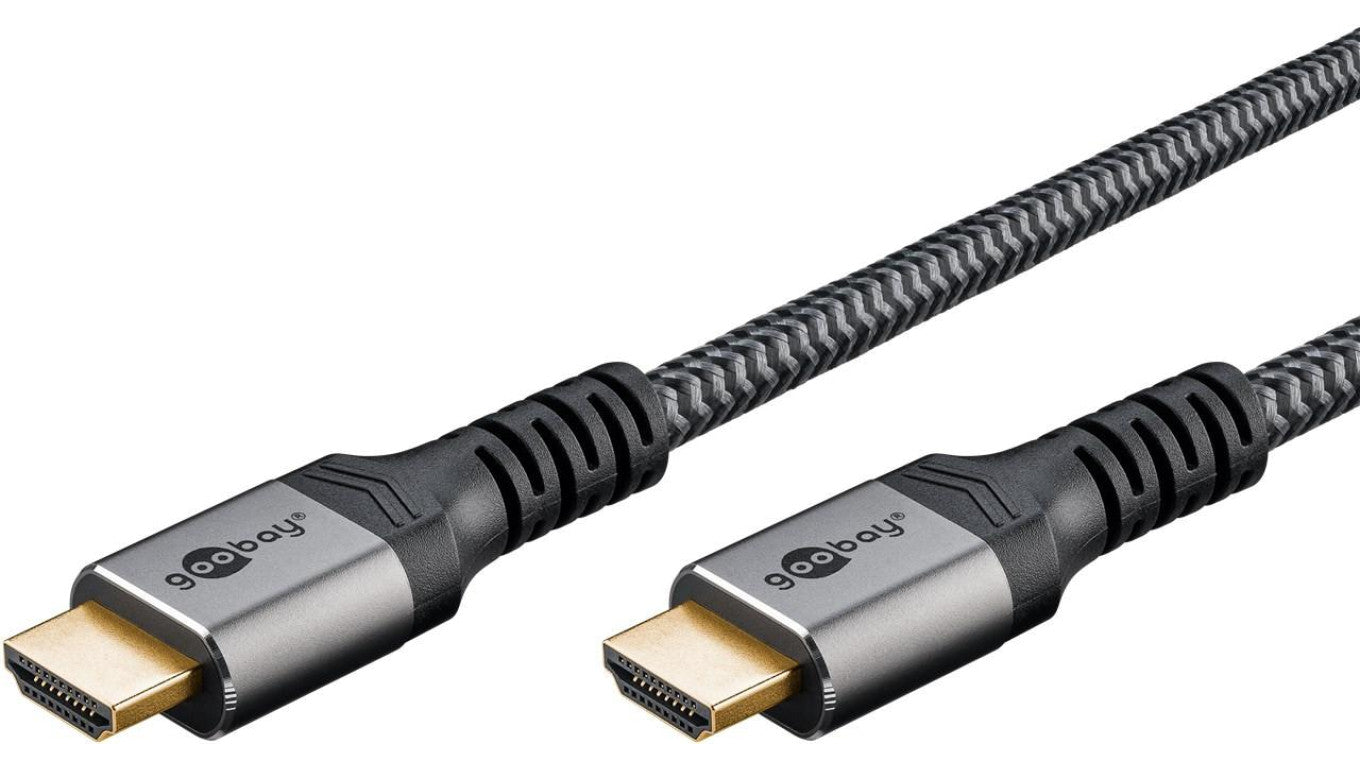 Przewód HDMI™ o dużej szybkości transmisji z Ethernetem, 5 m, Sharkskin Grey - Długość kabla 5 m