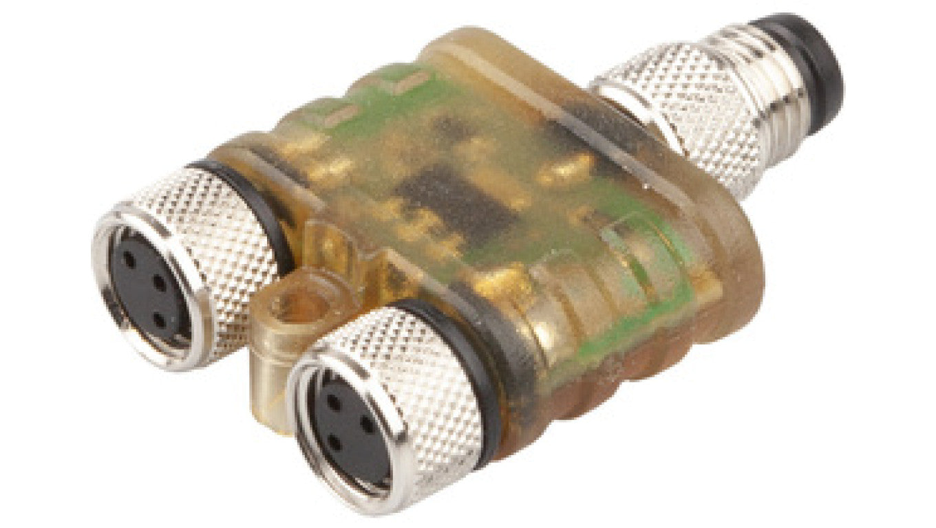 Moduł logiczny OR 10x41x26mm 10-30VDC gniazdo czujnika M8 wtyk kontrolny M8 3P IP67 VL150122
