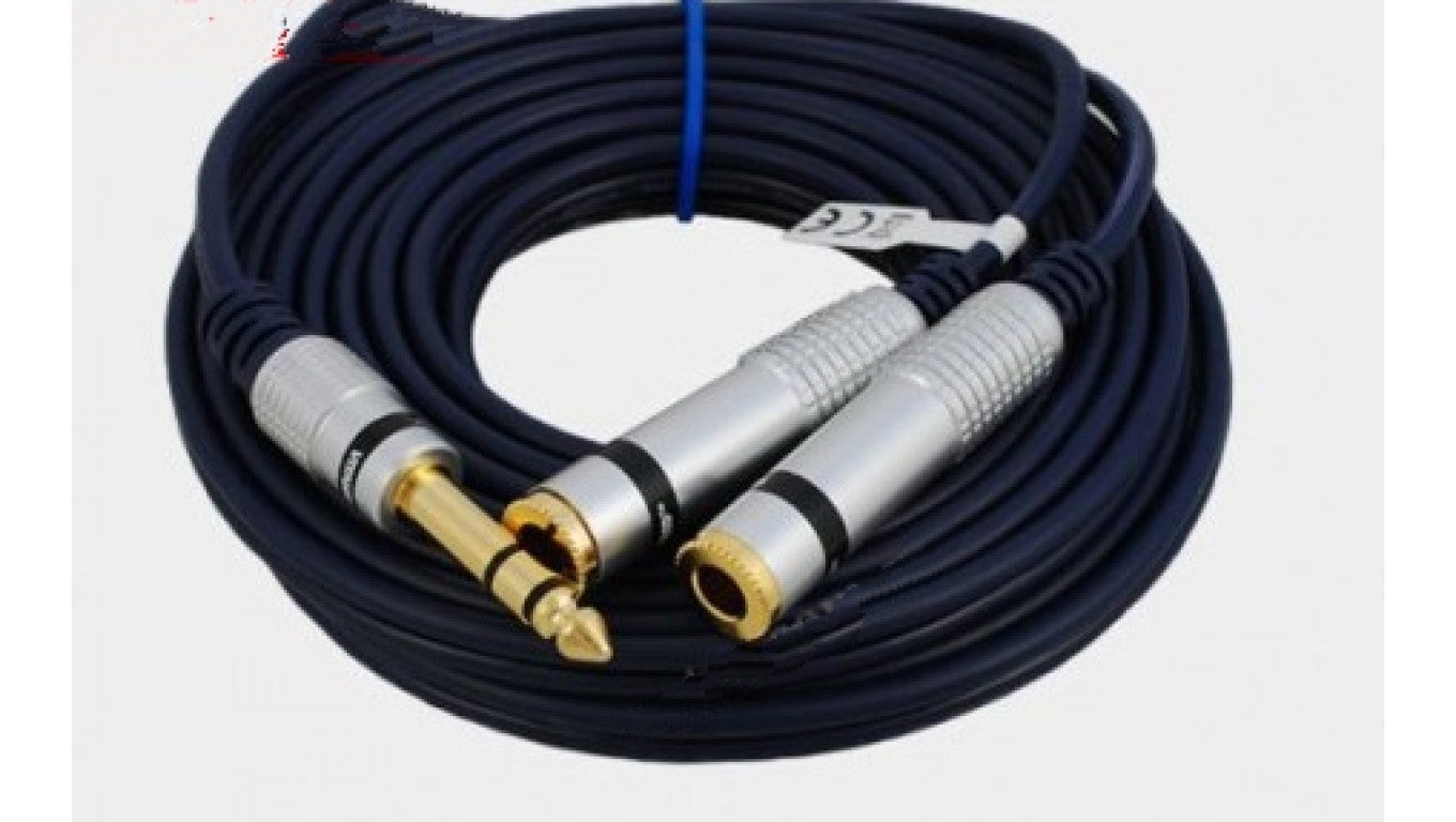 Kabel cyfrowy rozgałęziający Jack 6,3 Przyłącze wt. Jack 6,3 stereo / 2xgn. Jack 6,3 stereo digital MK77 10m