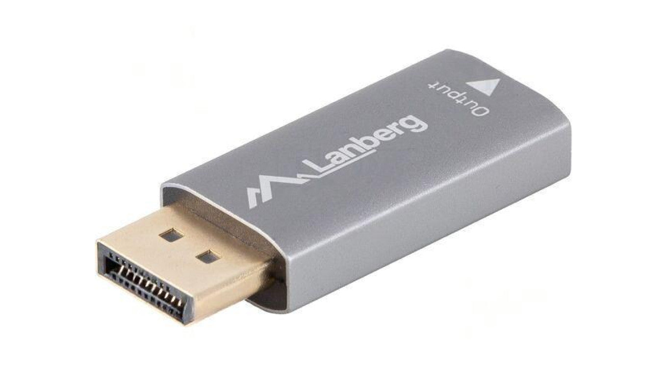 Adapter DisplayPort wtyk,HDMI gniazdo aluminium srebrny AD-DP-HD-03