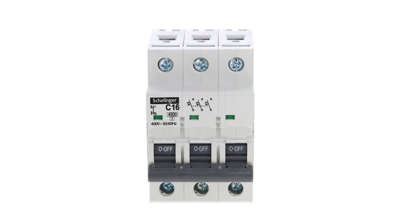 Wyłącznik nadprądowy 3P C 16A 4,5kA AC SCHELINGER A02-G7-3P-C16