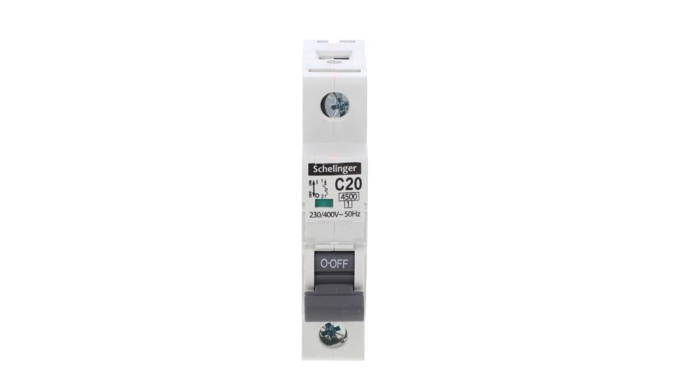 Wyłącznik nadprądowy 1P C 20A 4,5kA AC SCHELINGER A02-G7-1P-C20