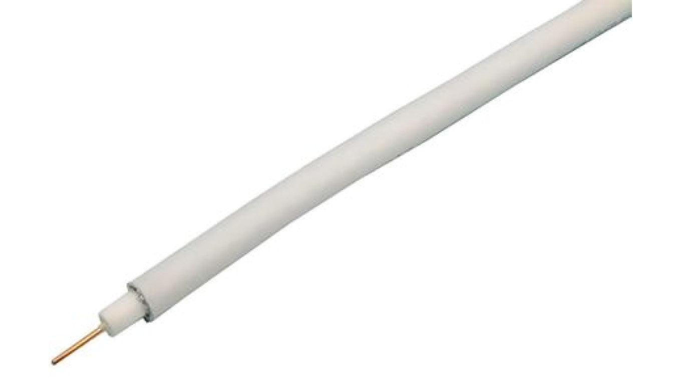 Kabel koncentryczny, 250m, RG6, Polichlorek winylu PVC, Biały Bez zakończenia Bez zakończenia 250m, RS PRO Bez