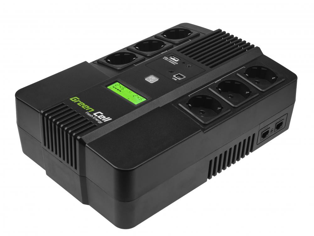 UPS ZASILACZ AWARYJNY Green Cell 800VA 480W AiO Z WYŚWIETLACZEM LCD UPS07
