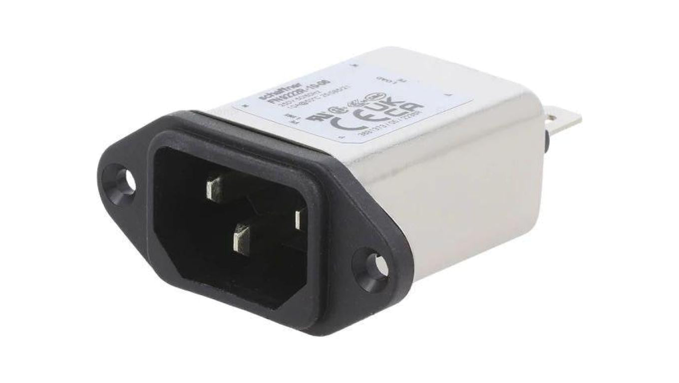 Złącze zasilające AC męskie 10A 250VAC C14 (E) 225uH FN9222R-10-06