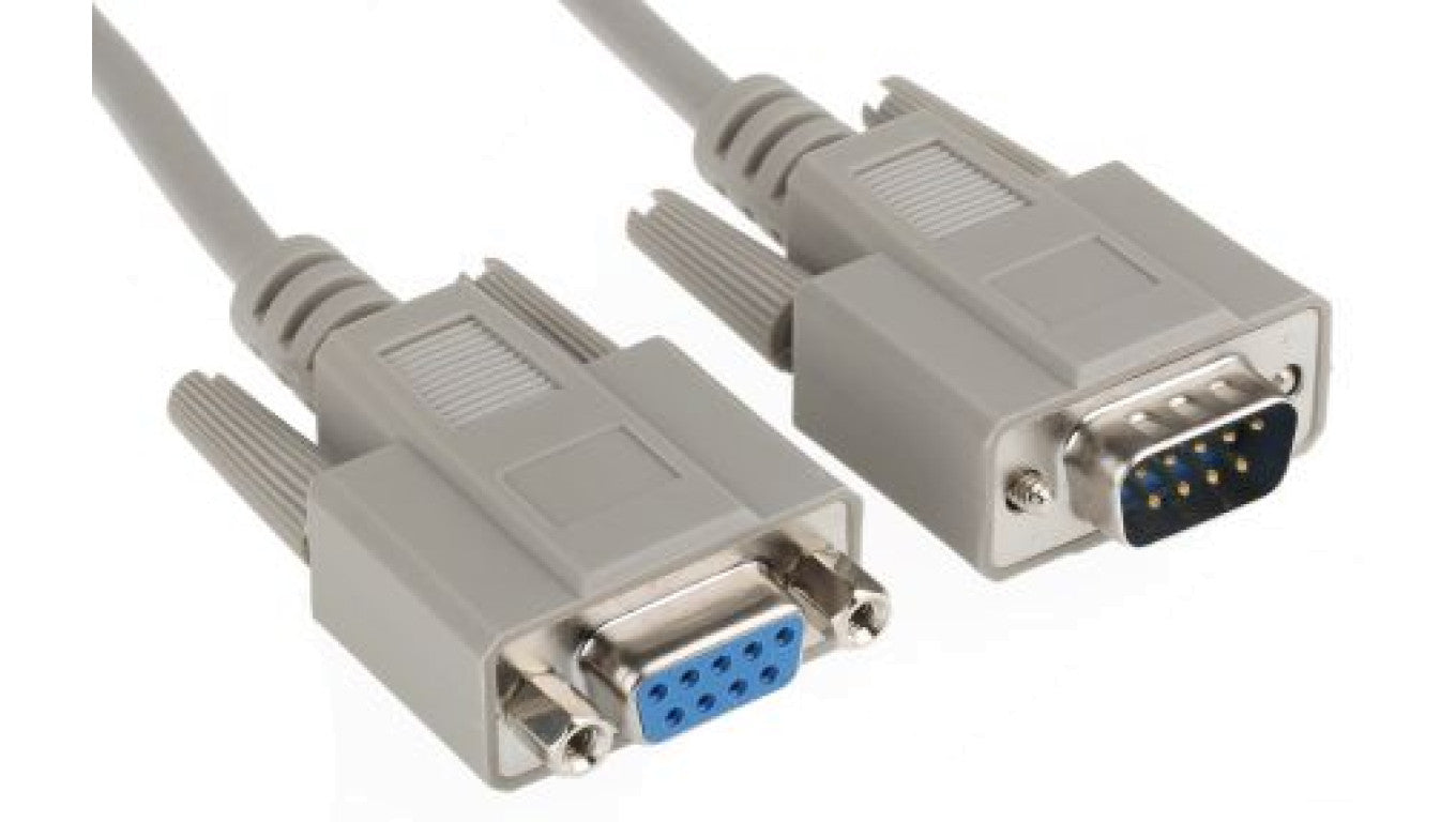 Kabel szeregowy, długość 5m, złącze A: Złącze D9-stykowe męskie, złącze B: Złącze żeńskie D9-stykowe