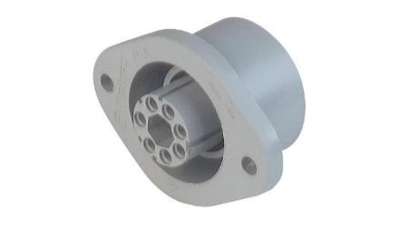 Gniazdo panelowe żeńskie z kołnierzem 7-PINowy (6+PE) 250 VAC/DC 10 A N6R BFE
