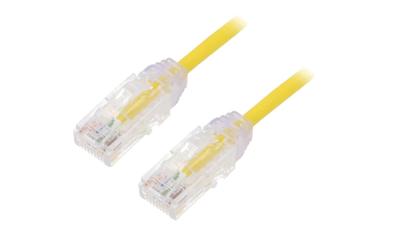 Patch cord TX6-28™,U/UTP 6 linka Cu LSZH żółty 0,5m 28AWG UTP28SP0.5MYL