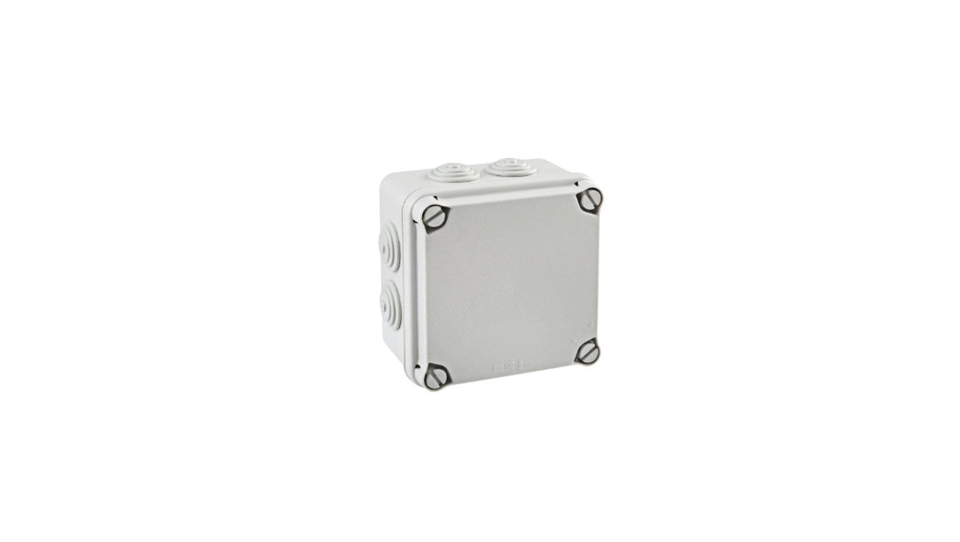 IP65 Puszka hermetyczna LIGHT 121x121x68 pokrywa pełna, z dławicami (7xM25)
