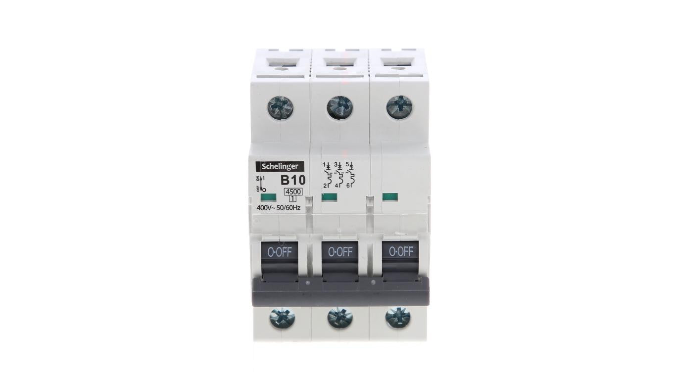 Wyłącznik nadprądowy 3P B 10A 4,5kA AC SCHELINGER A02-G7-3P-B10