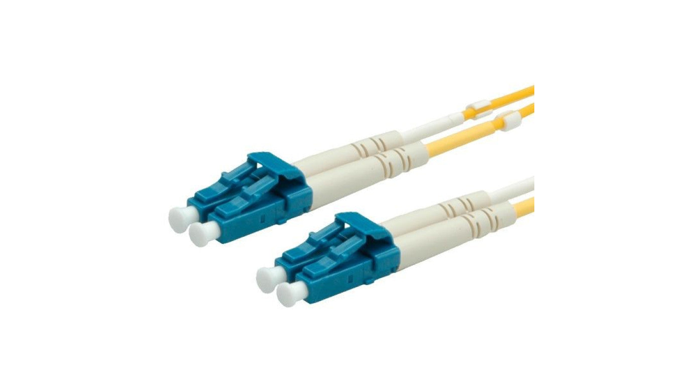 VALUE Patchcord światłowodowy 9/125um LC-LC 0.5m żółty