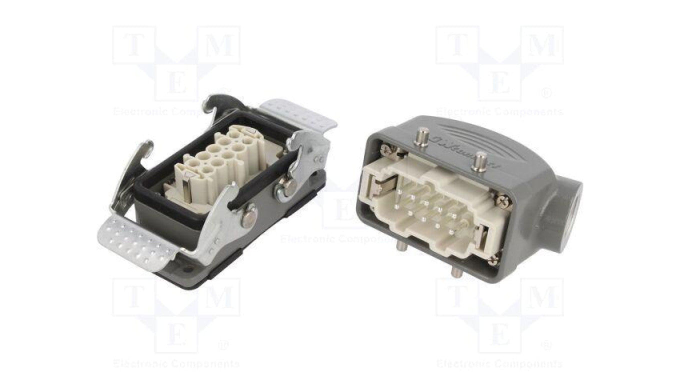 Złącze HDC męskie + żeńskie GWconnect PIN 10 16A 500V 10+PE 93603-0057