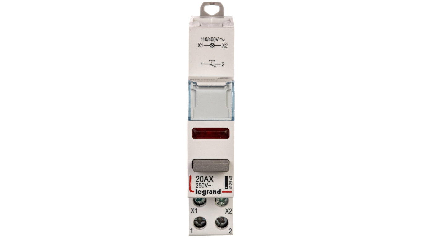 Przycisk modułowy 20A 1R z lampką LED 110/400V czerwoną LP472 412940