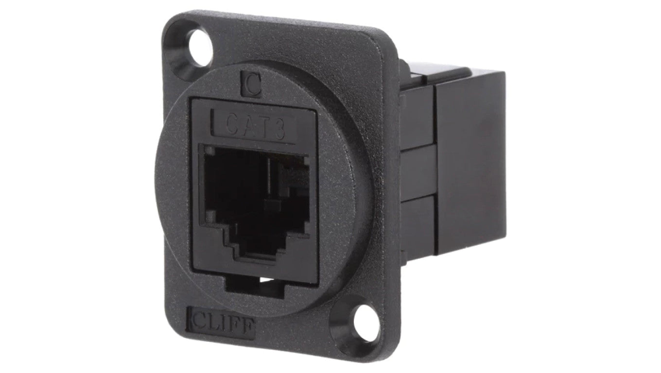 Łącznik FT RJ11 6p4c Kat 3 gniazdo z obu stron 19x24mm CP30223