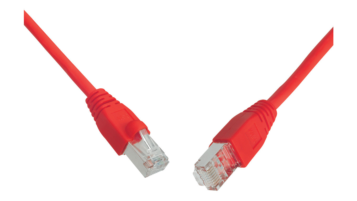 Patchcord CAT6 SFTP PVC 1m czerwony snag-proof C6-315RD-1MB