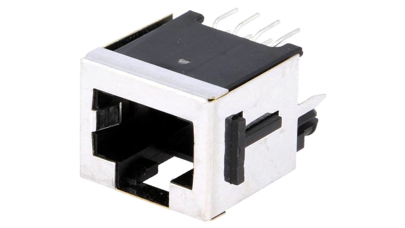 Gniazdo RJ45 8-PIN z blokadą panel stop Układ 8p8c THT 100616-1