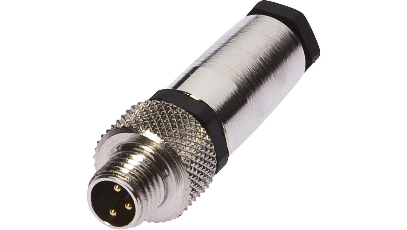 Złącze kablowe Ø3.5-5mm, 4A, 60V, -40-85C, M8 Męskie 3-PIN, IP67, Mosiądz VK003078