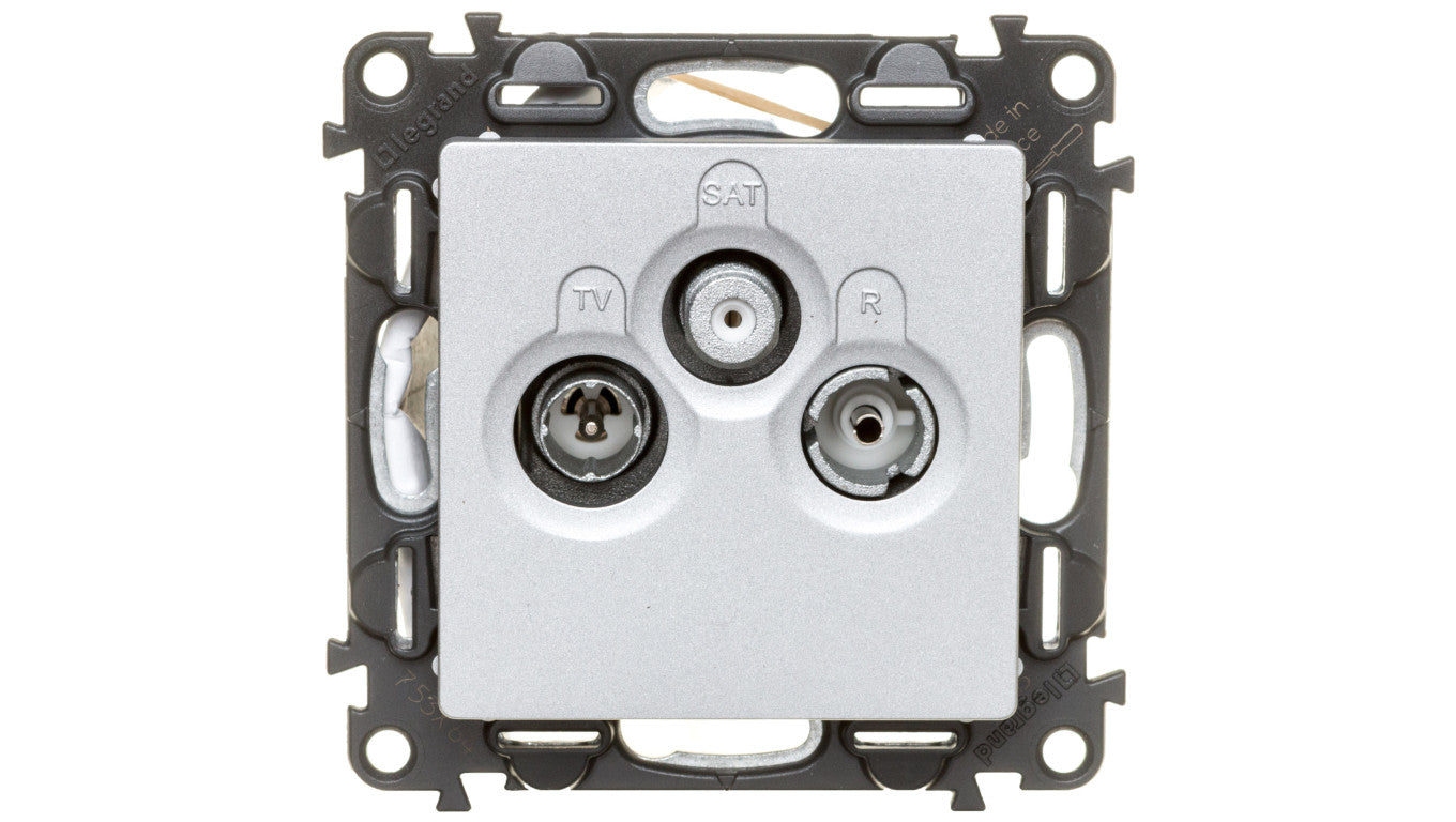 VALENA LIFE Gniazdo antenowe RTV/SAT końcowe aluminium 753364