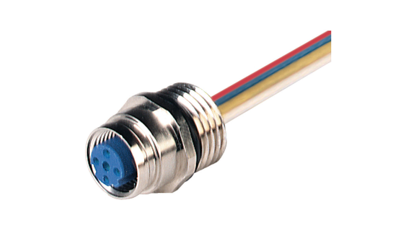Złącze panelowe M12 żeńskie 4-PINowe D-kodowanie 50VAC/DC 4 A EF12M OCTOPUS