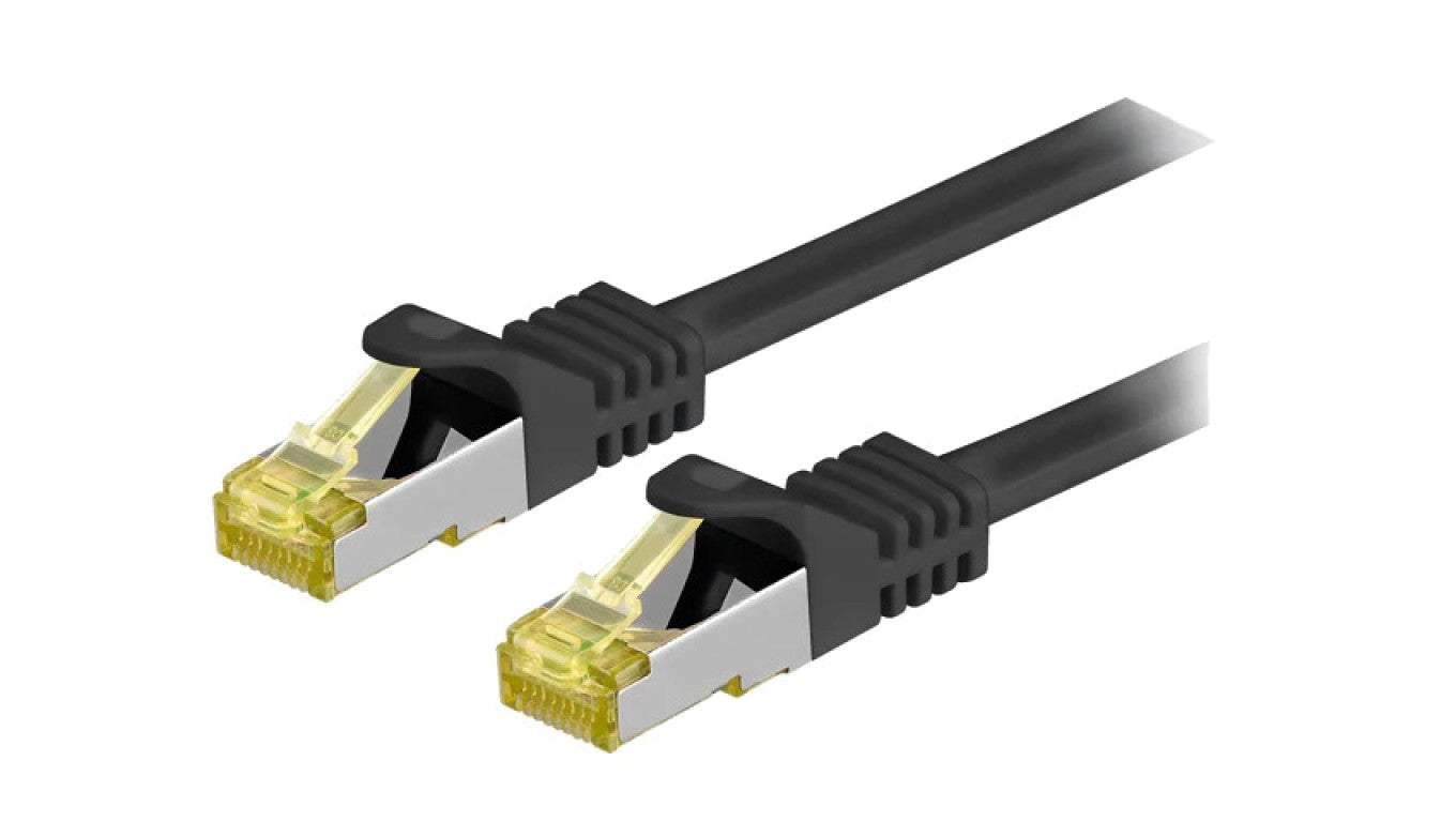 Patch cord S/FTP 6a linka Cu LSZH czarny 15m 26AWG 91653