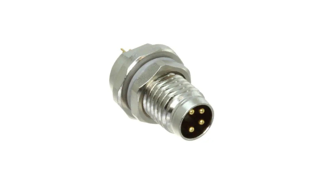 Złącze okrągłe M8 męskie proste do lutowania 4-PIN 30V T4030014041-000