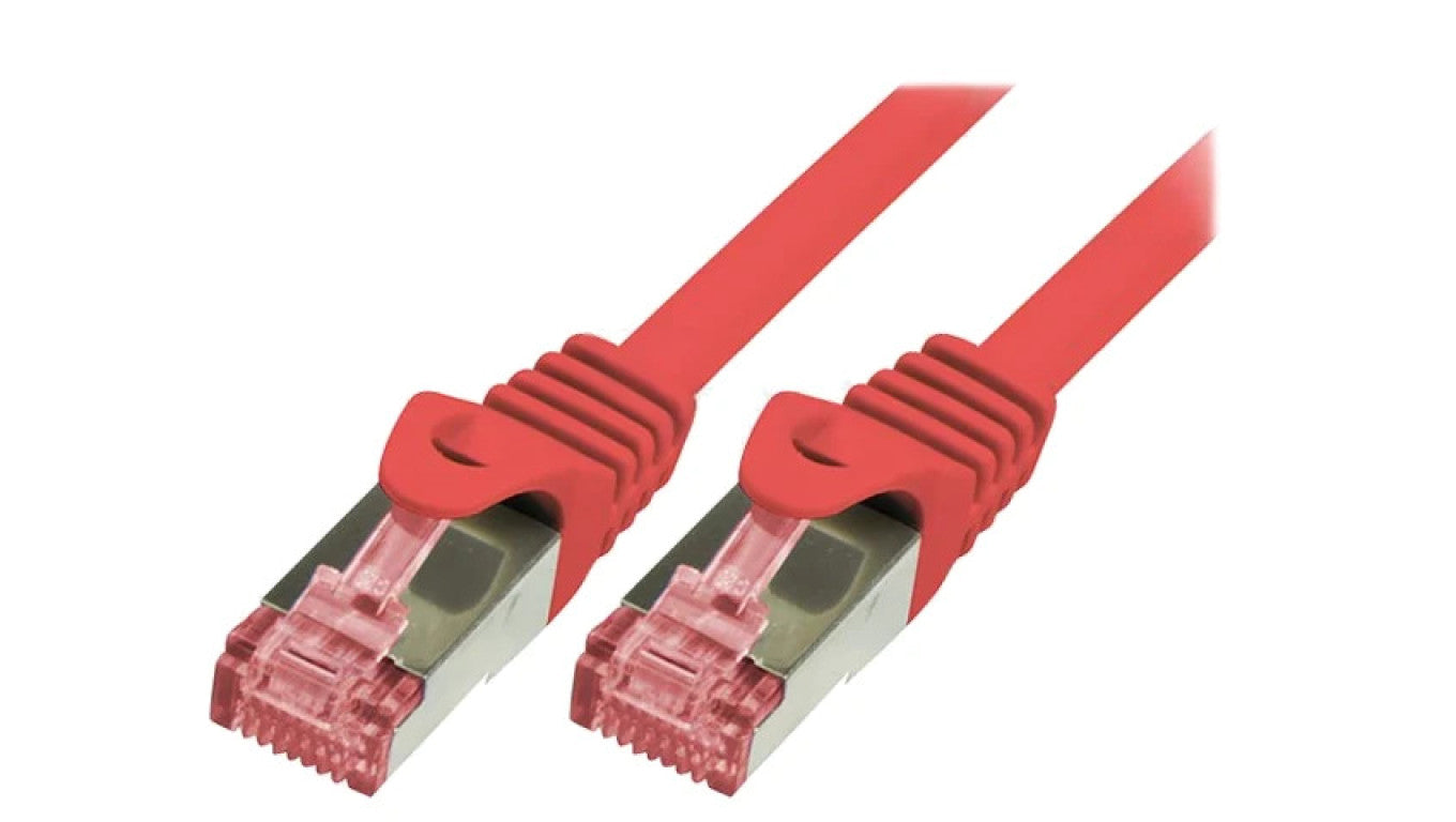 Patch cord S/FTP 6 linka Cu LSZH czerwony 7,5m 27AWG CQ2084S