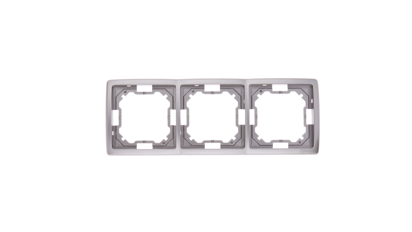 Simon Basic Standard Ramka potrójna uniwersalna stal inox BMR3/21