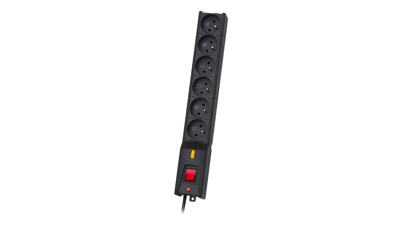 Listwa zasilająca Lestar LX 610 G-A K.:CZ 1,5M (6 x UTE 10 A 1,5m kolor czarny)