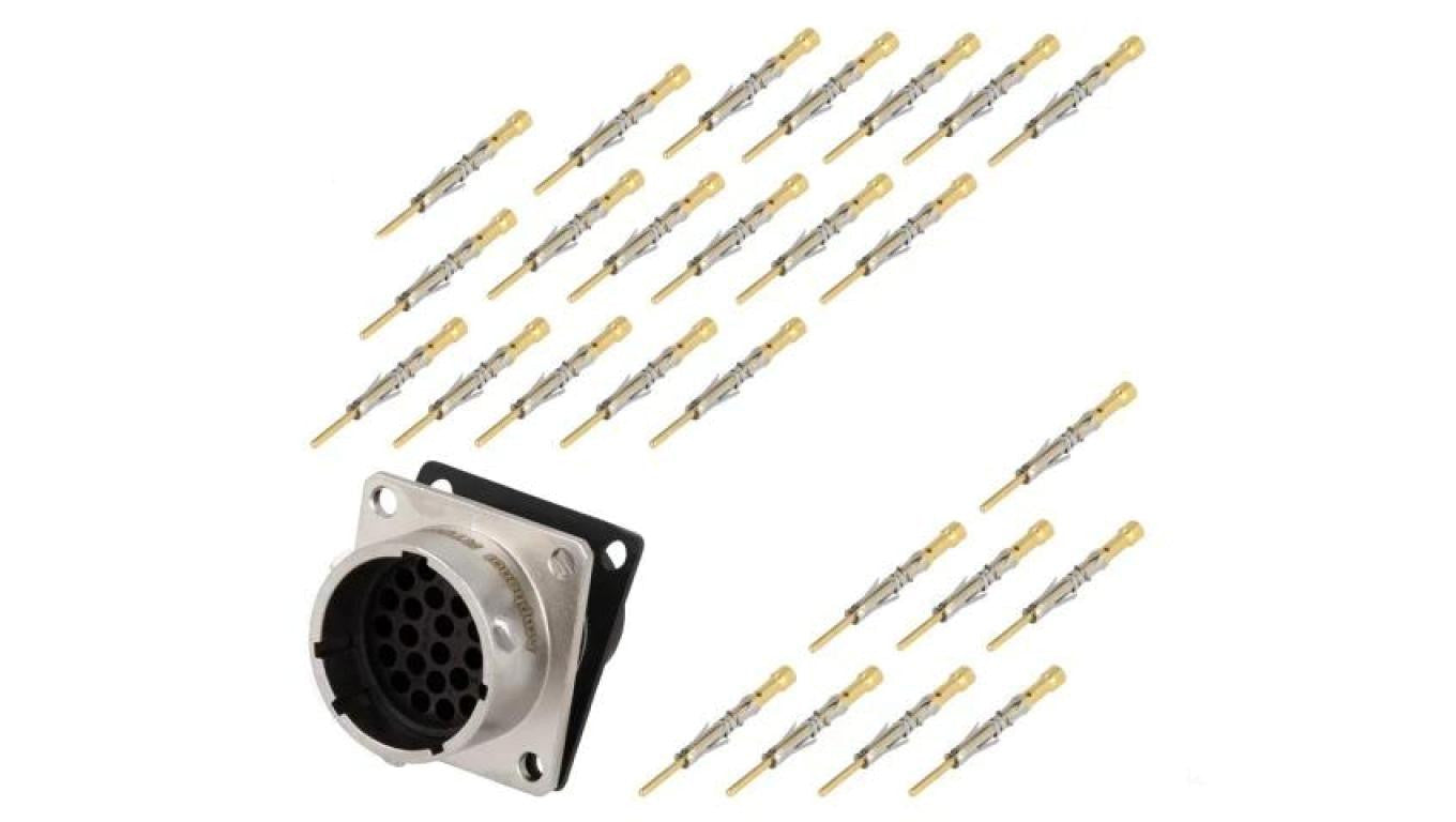 Złącze okrągłe gniazdo kołnierz (4 otwory),na panel 26-PIN RT0W01626PNH-K