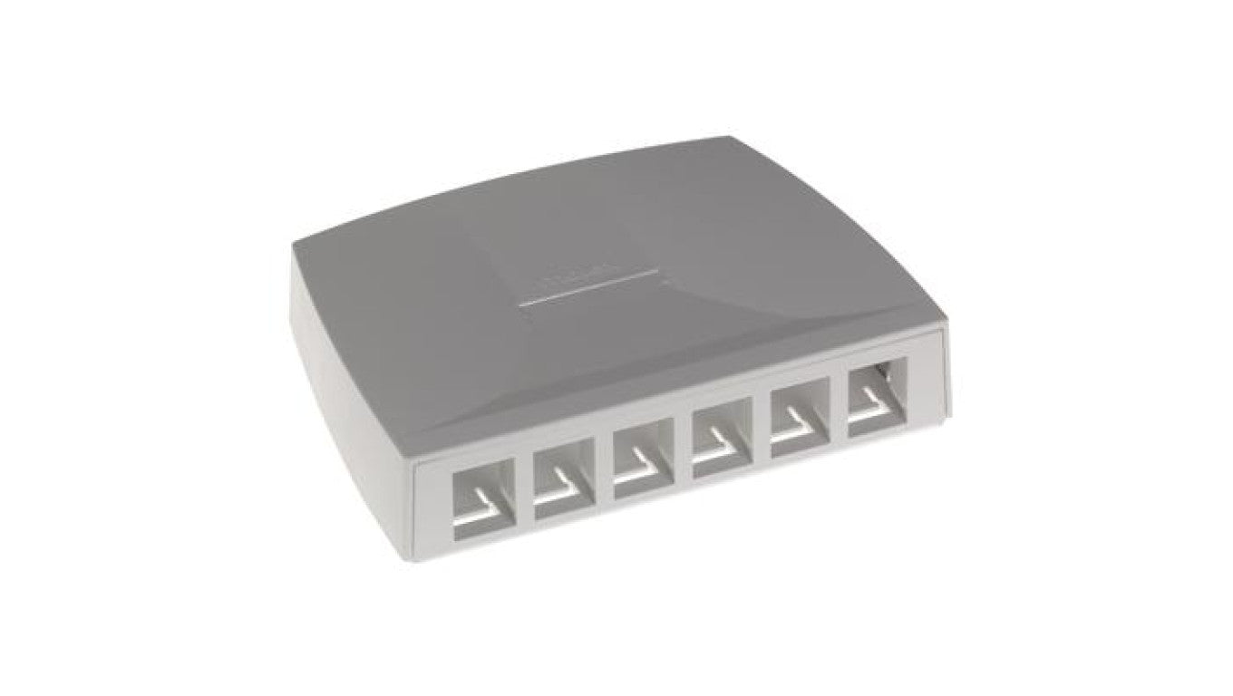 Gniazdo natynkowe Synergy FTP kat.6a 6 portów białe niezaładowane Molex