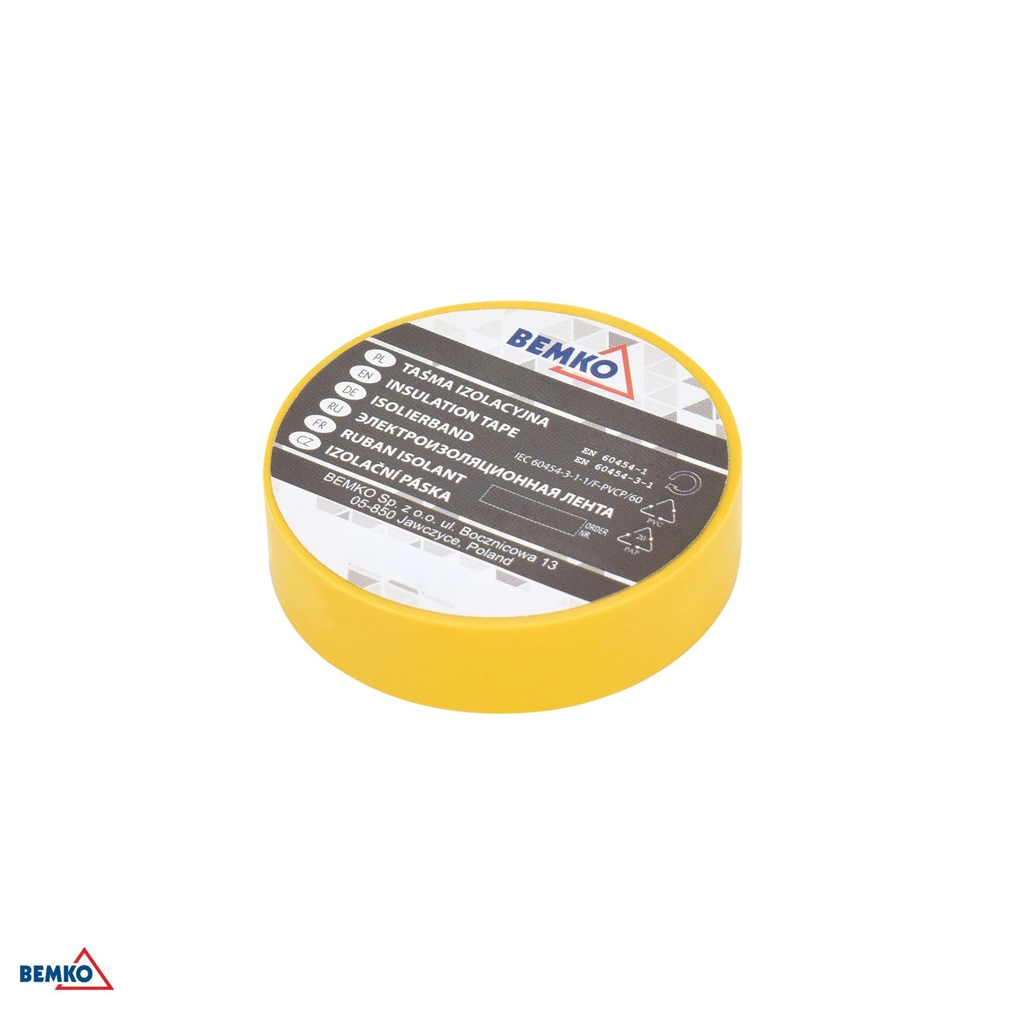 Taśma izolacyjna 15x10m żółta/yellow