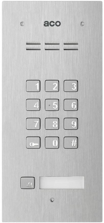 ACO COMO-PRO-CODE-A1 Panel domofonowy COMO-PRO-CODE-A1, audio, 1 przycisk dzwonienia, zamek szyfrow