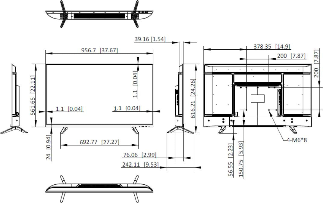 Monitor Hikvision DS-D5043U3-1V0S