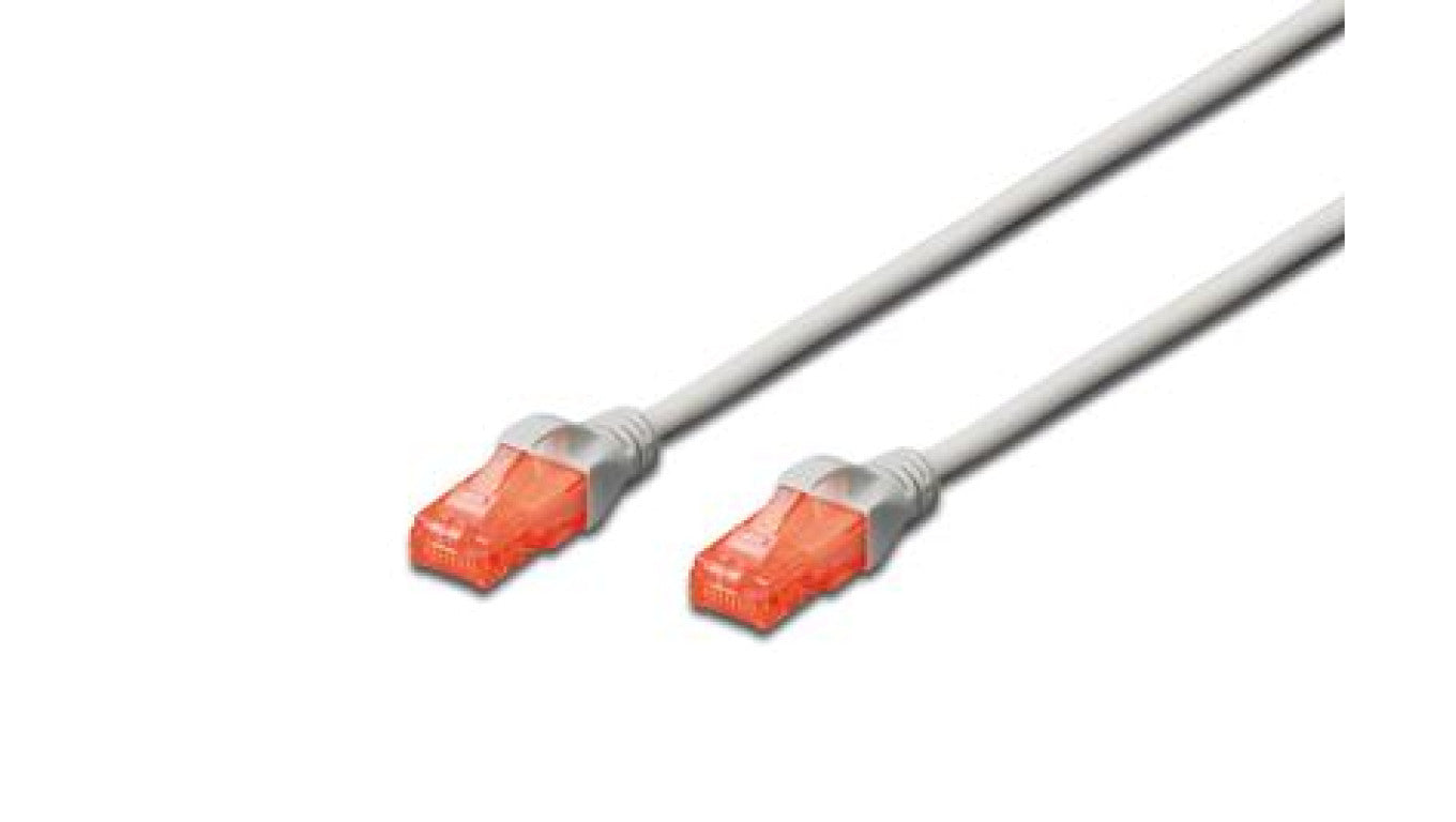 Kabel krosowy (patch cord) RJ45-RJ45 kat.6 U/UTP AWG 26/7 PVC 15m szary DK-1612-150