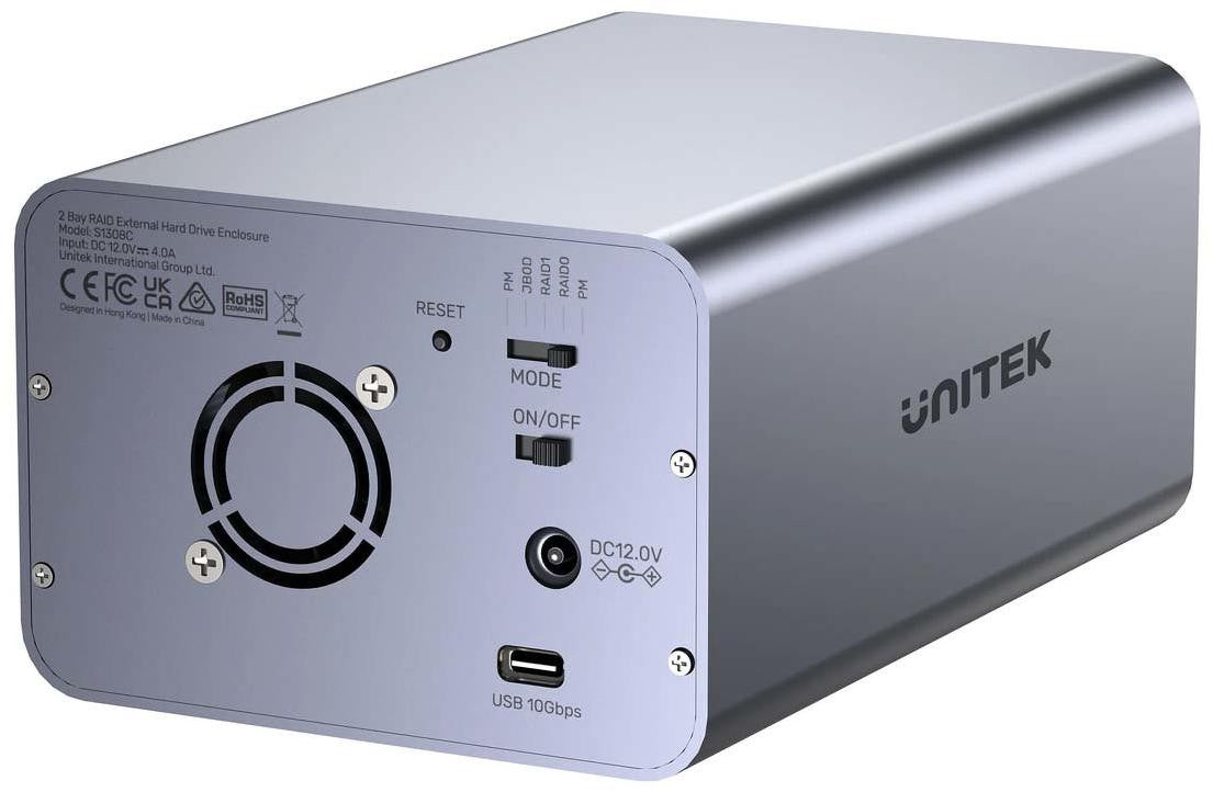 Unitek Obudowa RAID do dysku SATA 2.5''/3.5'' 4 tryby 40TB USB C 10Gb/s