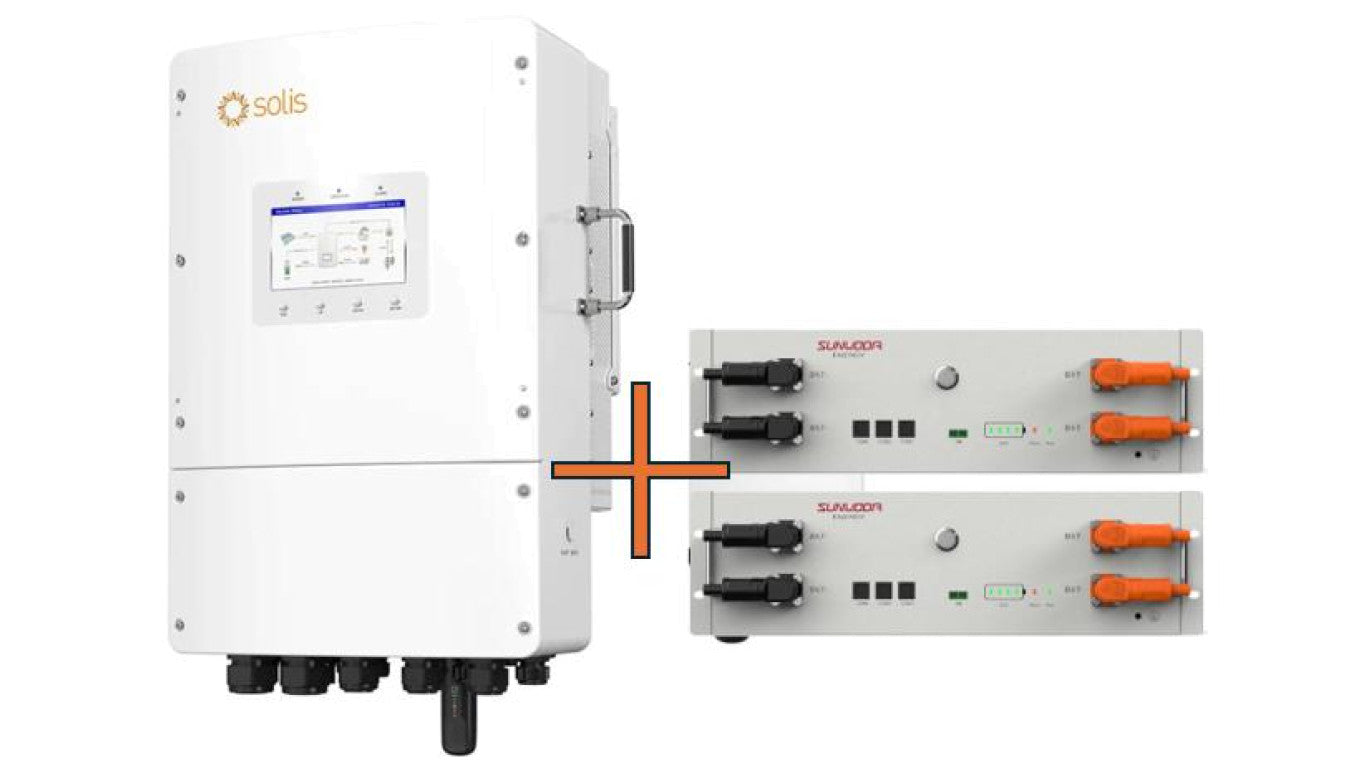 Magazyn energii 10kWh LV bateria Atrix Sunwoda falownik hybrydowy Solis 10 kW 3F