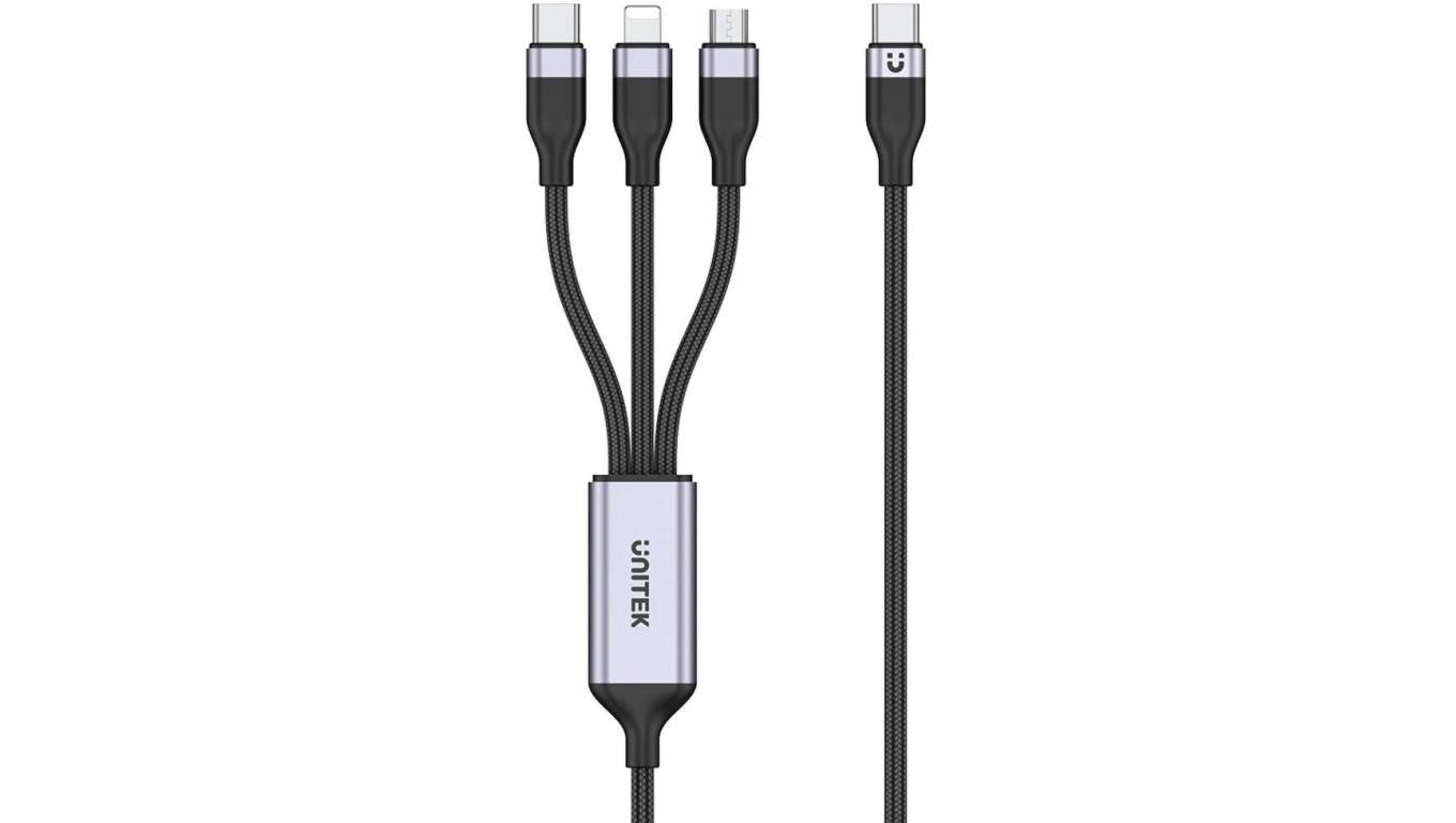 Przewód ładujący USB 3 w 1 czarny