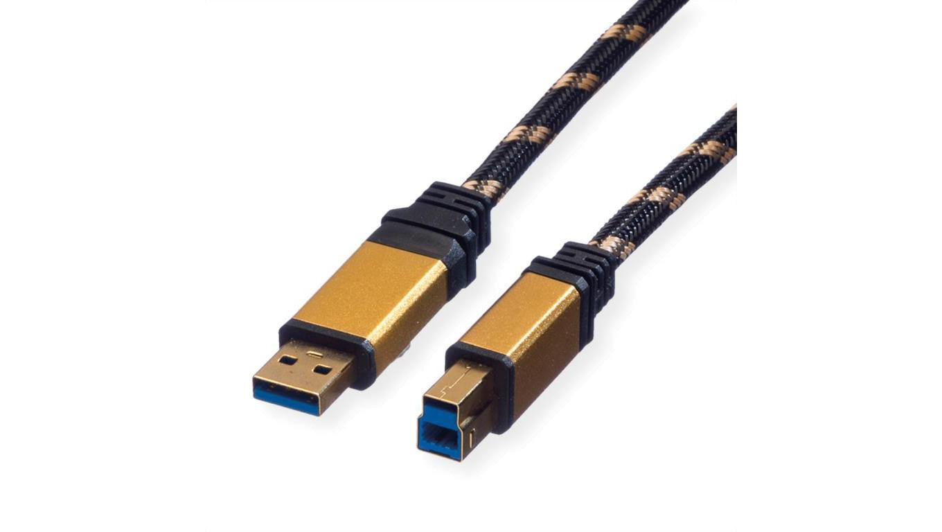 Kabel ROLINE GOLD USB 3.2 Gen 1, typ A-B, 3 m