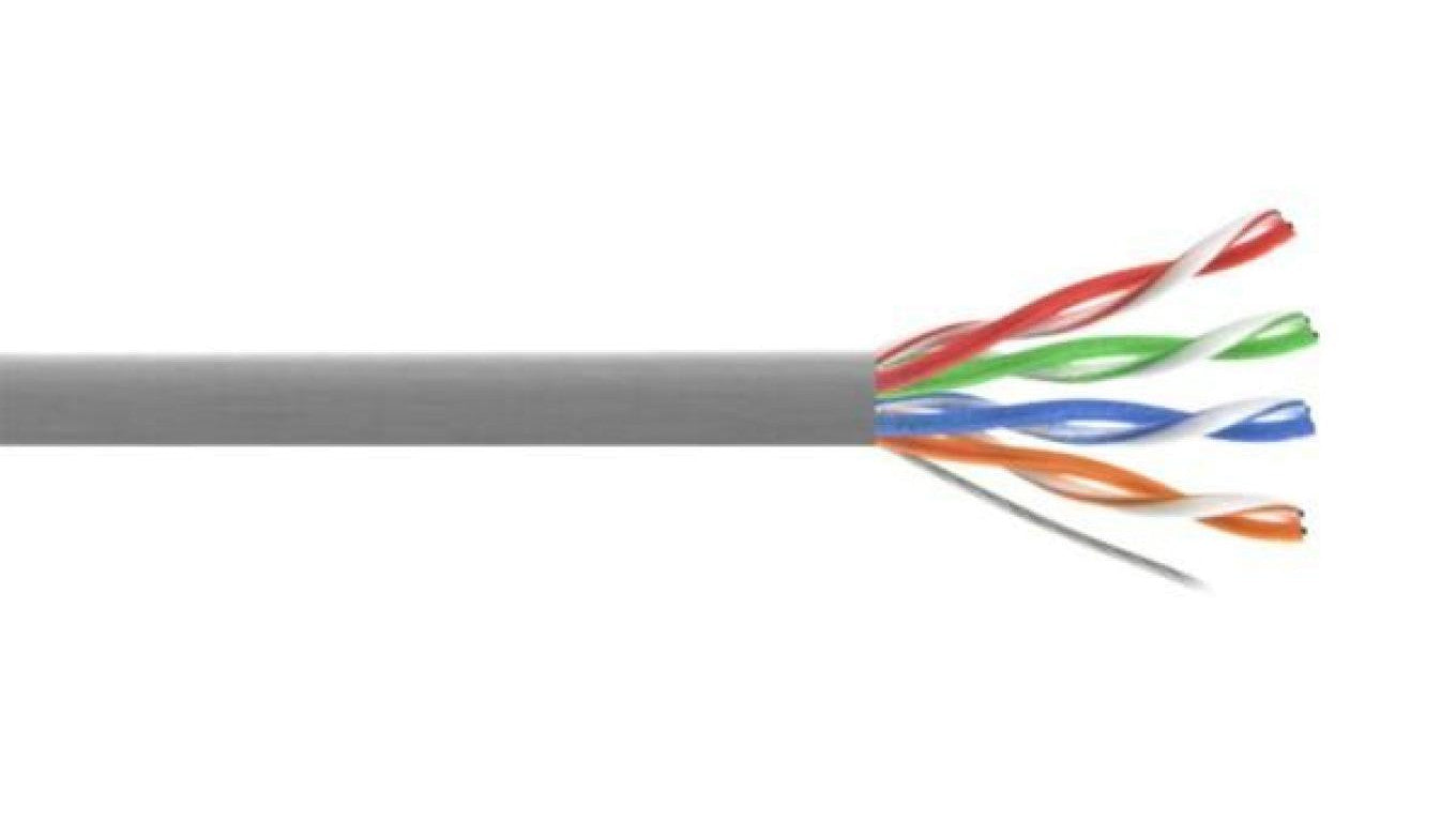 Przewód UTP5 drut CCA szary 305m MAXCABLE