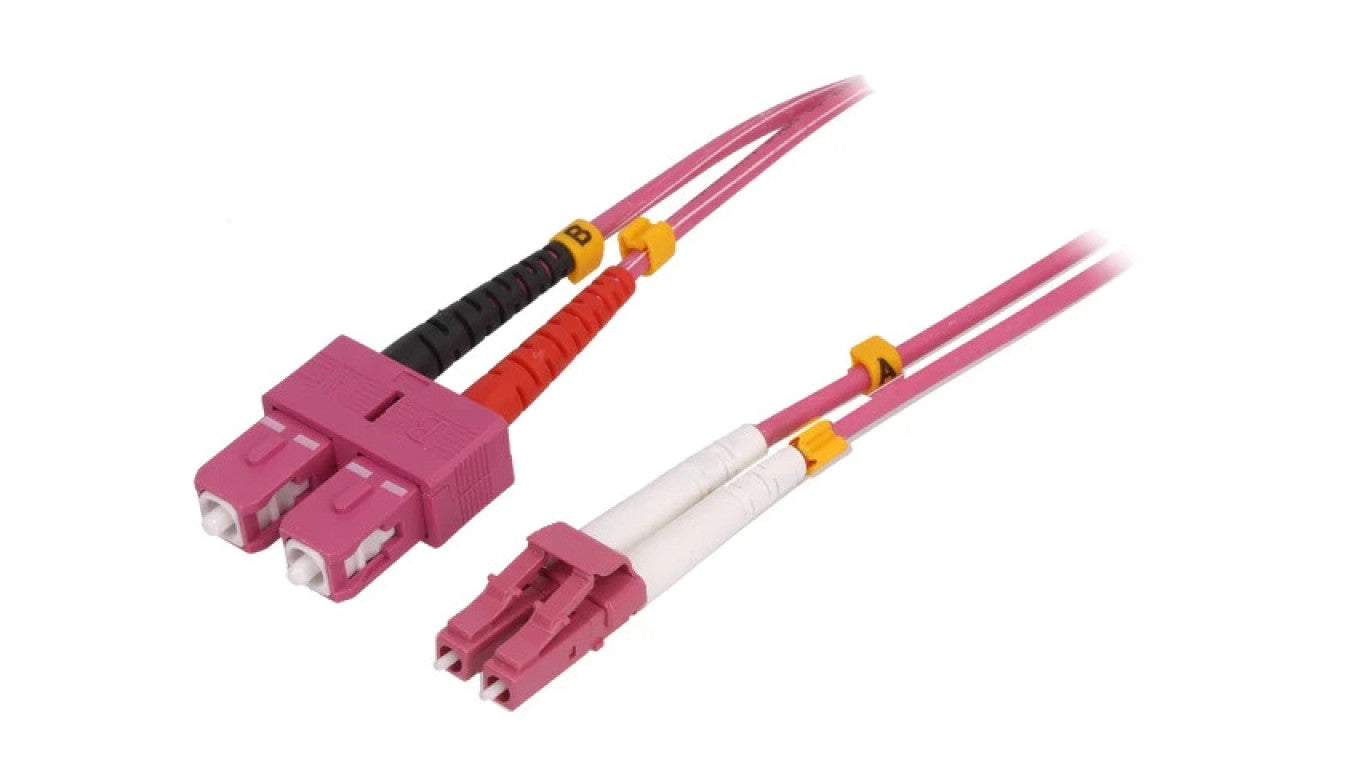 Patch cord światłowodowy o długości 10m, OM4, LC/UPC, SC/UPC, 50/125µm FP4LS10