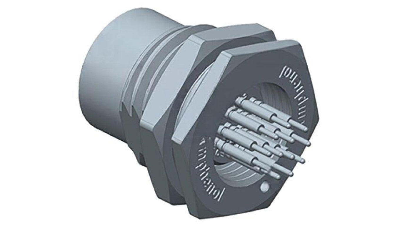 Złącze M12, żeńskie, PIN:12, gniazdo M12A-12PFFP-SF8001